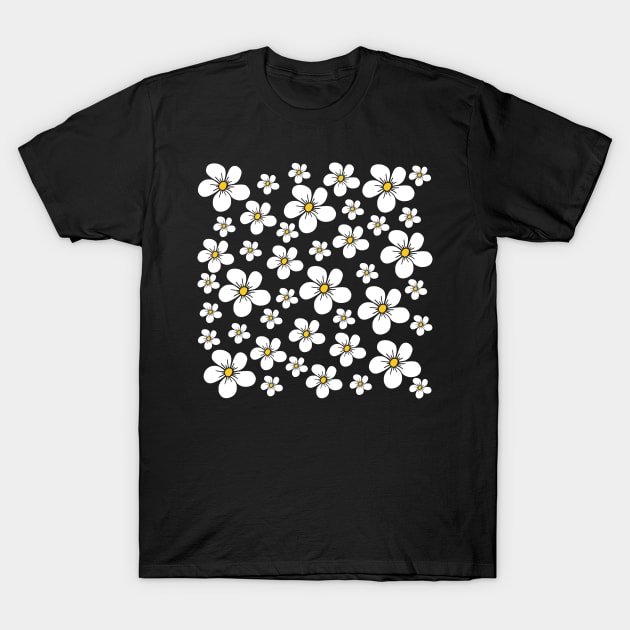 white blooming flower, blossoms, bloom, floral flowerpattern T-Shirt by rh_naturestyles